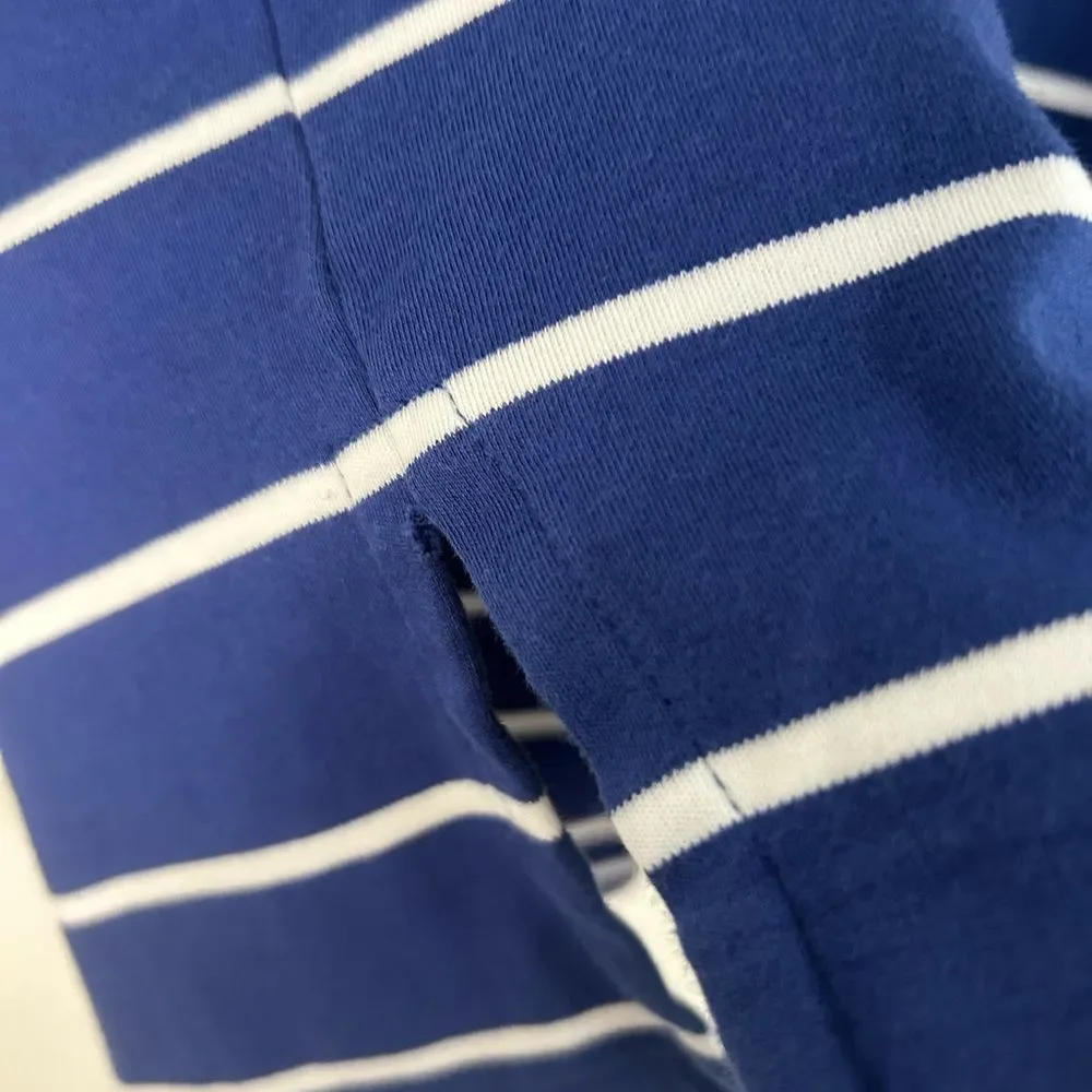 Ralph Lauren Blue and White Striped Polo Shirt